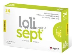 LOLISEPT 3 mg citrom ízű szopogató tabletta