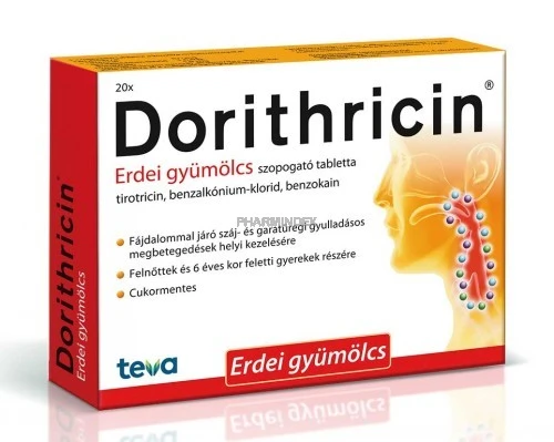 DORITHRICIN erdei gyümölcs szopogató tabletta