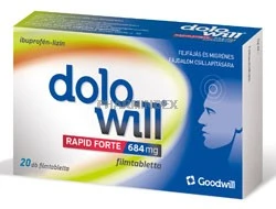 DOLOWILL RAPID FORTE 684 mg filmtabletta