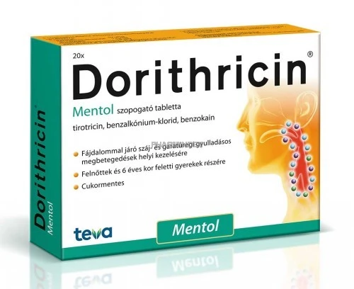 DORITHRICIN MENTOL szopogató tabletta